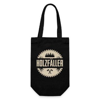 Holzfäller - Geschenkbeutel für Flaschen - Schwarz - Vorne