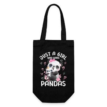 Panda Baby Foul Just A Girl Who Loves Pandas - Gift Bag for Bottles - black - Front