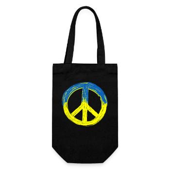 Peace for Ukraine - Gift Bag for Bottles - black - Front