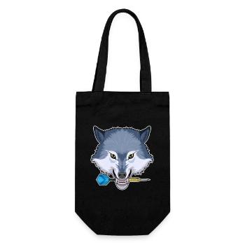 Wolf Dart Dartpfeil - Gift Bag for Bottles - black - Front