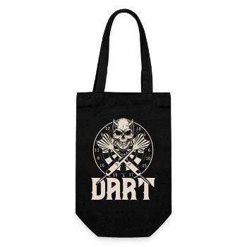 Dart Darts Dartspieler Darten - Geschenkbeutel für Flaschen - Schwarz - Vorne