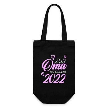 Oma 2022 - Geschenkbeutel für Flaschen - Schwarz - Vorne