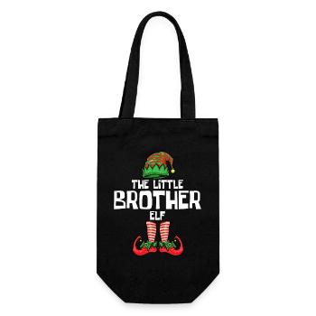 Kleiner Bruder Elf - Geschenkbeutel für Flaschen - Schwarz - Vorne