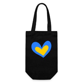 Ukraine Cœur - Sac à bouteille - noir - Devant