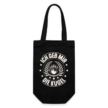 Ich Geb Mir Die Kugel - Geschenkbeutel für Flaschen - Schwarz - Vorne
