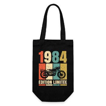 1984 Anniversaire Motard Vintage Cadeau Moto - Sac à bouteille - noir - Devant