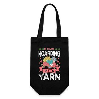 Knitting Yarn Wool Stash Crochet - Gift Bag for Bottles - black - Front
