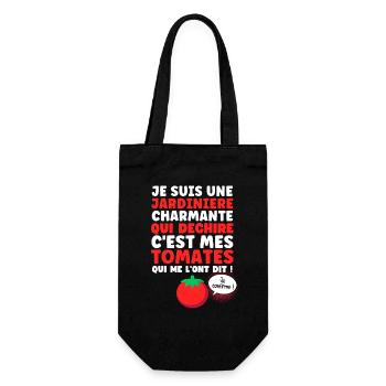 Je suis une Jardinière Charmante qui Déchire - Sac à bouteille - noir - Devant