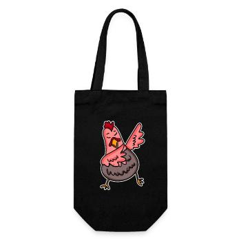 Dabbing Dab Huhn - Geschenkbeutel für Flaschen - Schwarz - Vorne