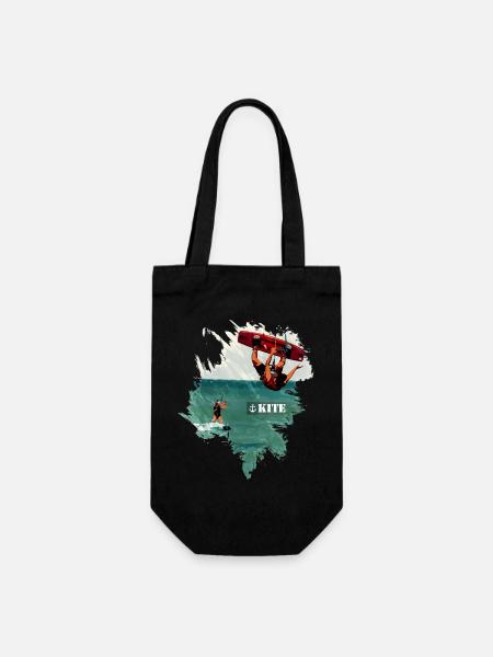 Kite Boarding | Kiting | Kite Surfing - Gift Bag for Bottles - black