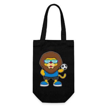 Lion Joueur de Football Football - Sac à bouteille - noir - Devant