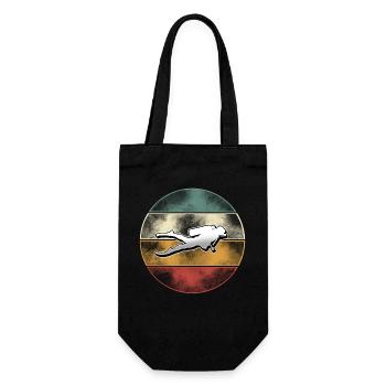 Taucher Tauchen - Geschenkbeutel für Flaschen - Schwarz - Vorne