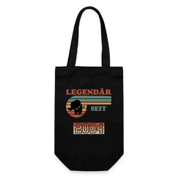 18. Geburtstag Legendär Seit 2004 - Geschenkbeutel für Flaschen - Schwarz - Vorne