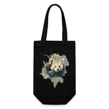 Red panda - Gift Bag for Bottles - black - Front