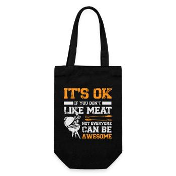 BBQ Grill Anti Vegetarian Carnivore - Gift Bag for Bottles - black - Front