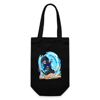 Motif Ninja pour enfants - Sac à bouteille - noir - Devant