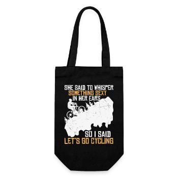 Cycling flirt on the mountain - Gift Bag for Bottles - black - Front