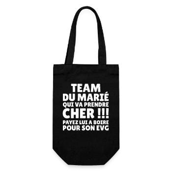 EVG TEAM DU MARIÉ Cadeau Futur Marié Vie de Garçon - Sac à bouteille - noir - Devant