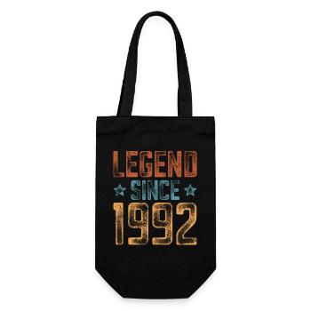1992 Born Year of birth Birthday - Gift Bag for Bottles - black - Front