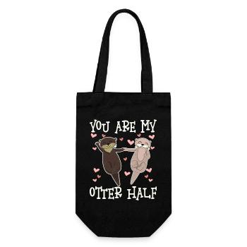 You Are My Otter Half Valentine's Day - Gift Bag for Bottles - black - Front