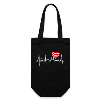 Bremen Skyline Bremer Herzschlag Fan Herz Liebe - Gift Bag for Bottles - black - Front