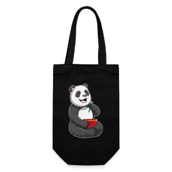 Cuisine de ramen de chef panda - Sac à bouteille - noir - Devant