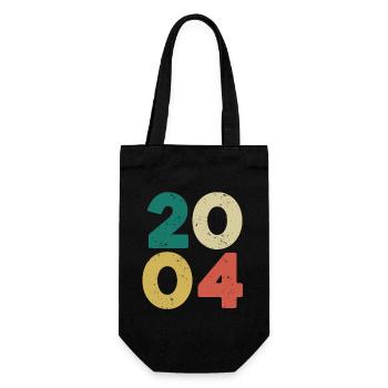 2004 - Millésime 2004 Rétro Vintage - Sac à bouteille - noir - Devant