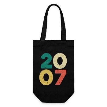 2007 - Millésime 2007 Rétro Vintage - Sac à bouteille - noir - Devant