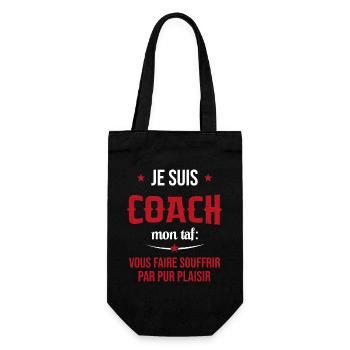 Coach Sportif Humour Entraîneur Idée Cadeau - Sac à bouteille - noir - Devant