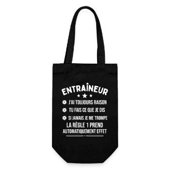 Coach Cadeau Handball Football Rugby Entraîneur - Sac à bouteille - noir - Devant