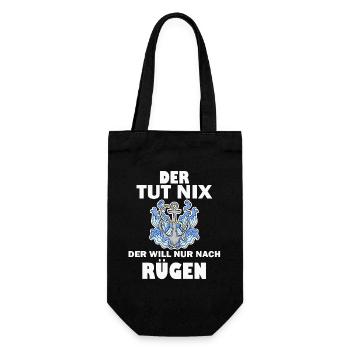 Rügen Urlaub - Geschenkbeutel für Flaschen - Schwarz - Vorne