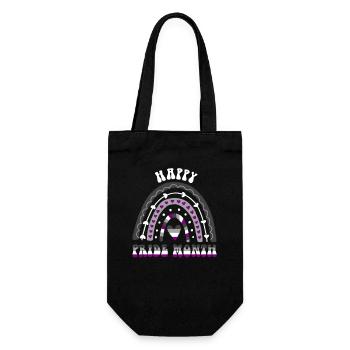 Happy Pride Month Ace Pride Regenbogen - Geschenkbeutel für Flaschen - Schwarz - Vorne