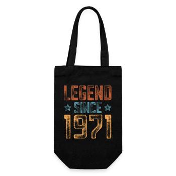1971 Born Year of birth Birthday - Gift Bag for Bottles - black - Front