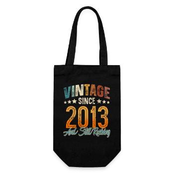 2013 Année de naissance Anniversaire Année de construction Millésime - Sac à bouteille - noir - Devant