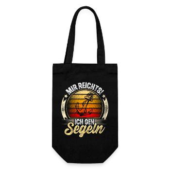 Segeln Segler Segelboot - Geschenkbeutel für Flaschen - Schwarz - Vorne