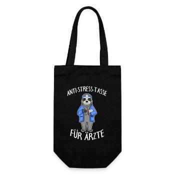 Anti Stress Tasse für Tierärzte - Geschenkbeutel für Flaschen - Schwarz - Vorne