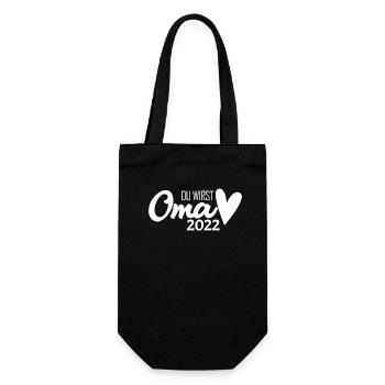 Oma 2022 - Werdende Oma 2022 - Geschenkbeutel für Flaschen - Schwarz - Vorne