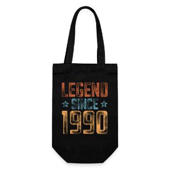1990 Born Year of birth Birthday - Gift Bag for Bottles - black - Front