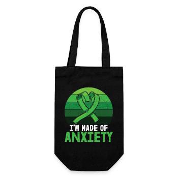 I'm Made Of Anxiety Mental Health - Geschenkbeutel für Flaschen - Schwarz - Vorne