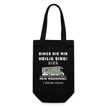 Cooles Camper, RV, Wohnmobil, Carvan Spruch Shirt - Geschenkbeutel für Flaschen - Schwarz - Vorne
