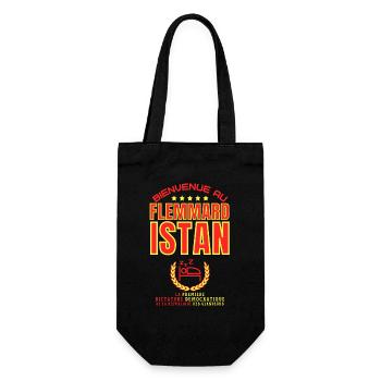 Bienvenue au FLEMMARDISTAN - Humour Zen - Sac à bouteille - noir - Devant