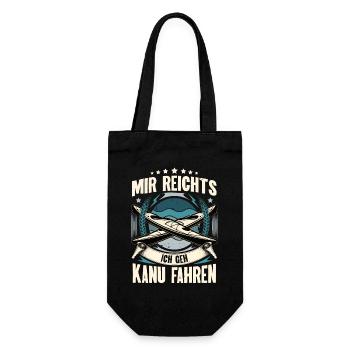 Kanu Kanut Kanutin Kanufahrer - Geschenkbeutel für Flaschen - Schwarz - Vorne