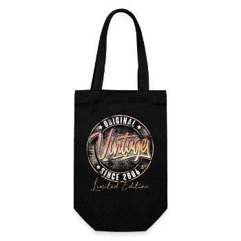 2006 Geburtsjahr 18.Geburtstag Vintage - Geschenkbeutel für Flaschen - Schwarz - Vorne