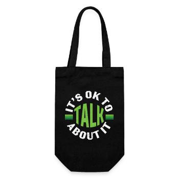 C’est correct de parler de santé mentale - Sac à bouteille - noir - Devant