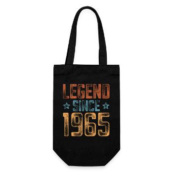 1965 Born Year of birth Birthday - Gift Bag for Bottles - black - Front