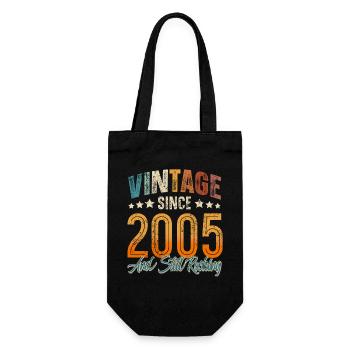 2005 Année de naissance Anniversaire Année de construction Millésime - Sac à bouteille - noir - Devant
