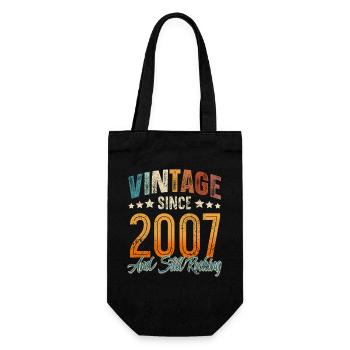 2007 Année de naissance Anniversaire Année de construction Millésime - Sac à bouteille - noir - Devant