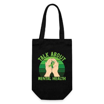 Parlez de santé mentale - Sac à bouteille - noir - Devant