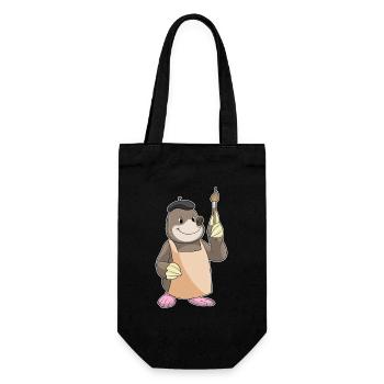 Mole Painter Brush Painting - Gift Bag for Bottles - black - Front