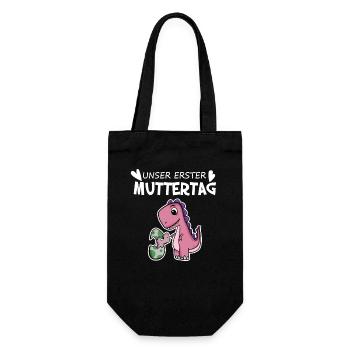 Muttertag - erster Muttertag Geschenk - Geschenkbeutel für Flaschen - Schwarz - Vorne